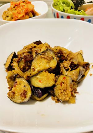 ナスと挽肉の豆板醤炒め-レシピのメイン写真