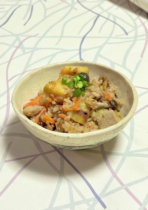さつま芋のなめ茸炊き込みご飯-レシピのメイン写真