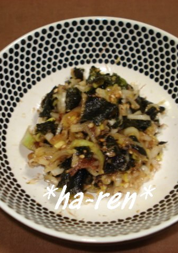 のり＆ねぎの和え物-レシピのメイン写真