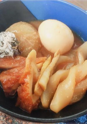 圧力鍋 de 竹の子入り生姜味噌おでん♪-レシピのメイン写真