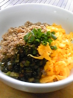 鶏そぼろの三色丼-レシピのメイン写真