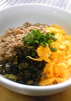 鶏そぼろの三色丼-レシピのメイン写真