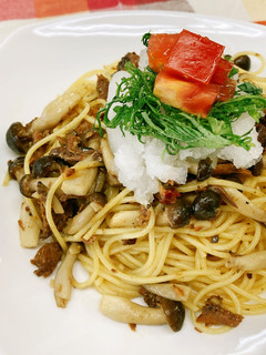 さんま蒲焼缶詰で和風おろしパスタ-レシピのメイン写真