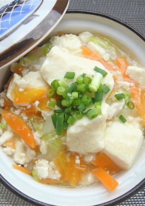 豆腐と鶏ひき肉、白菜のトロトロ丼-レシピのメイン写真