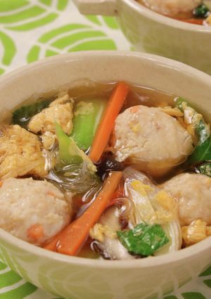 肉団子と春雨のかきたま中華スープ-レシピのメイン写真