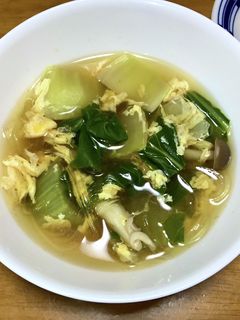 チンゲン菜と卵のあったかスープ-レシピのメイン写真