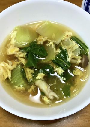チンゲン菜と卵のあったかスープ-レシピのメイン写真