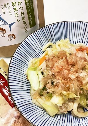 粉末和風だしで焼きうどん ソースなし-レシピのメイン写真