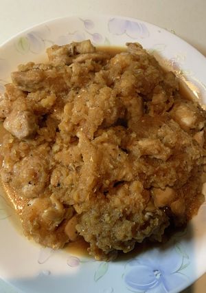 茶色いおかず　チキンのリンゴソース-レシピのメイン写真