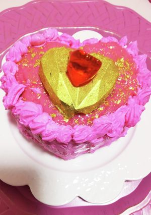 手越祐也くん誕生日☆ピンク・ミラーケーキ-レシピのメイン写真