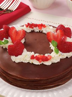 ハートいちごのチョコミルクレープ-レシピのメイン写真