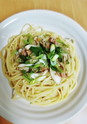 簡単すぎる、長ねぎとツナのパスタ-レシピのメイン写真