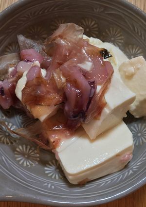 いかこうじ漬けの豆腐かつおぶしがけ-レシピのメイン写真