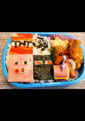 簡単♪乗せるだけのマイクラ★キャラ弁-レシピのメイン写真