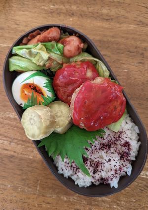JK☆ケチャップハンバーグ弁当♪-レシピのメイン写真