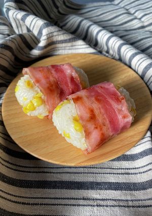 ベーコン巻きコーンおにぎり-レシピのメイン写真