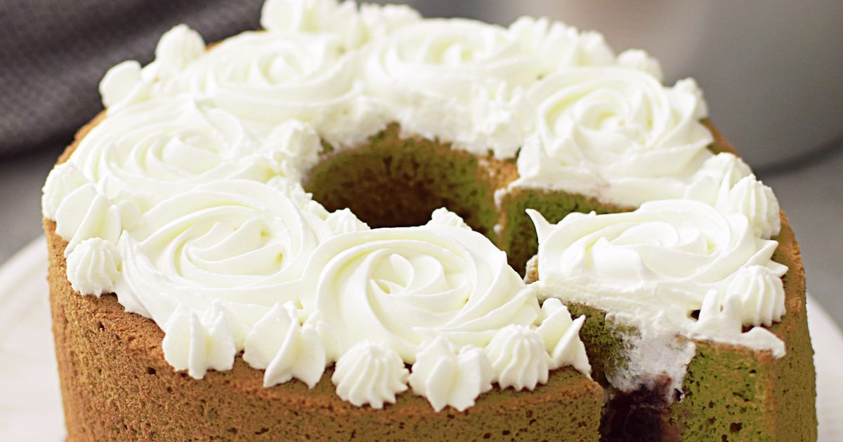 抹茶とあんこの生シフォンケーキ by 馬嶋屋菓子道具店