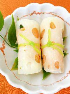 レンコンとスモークサーモンの奉書巻き-レシピのメイン写真
