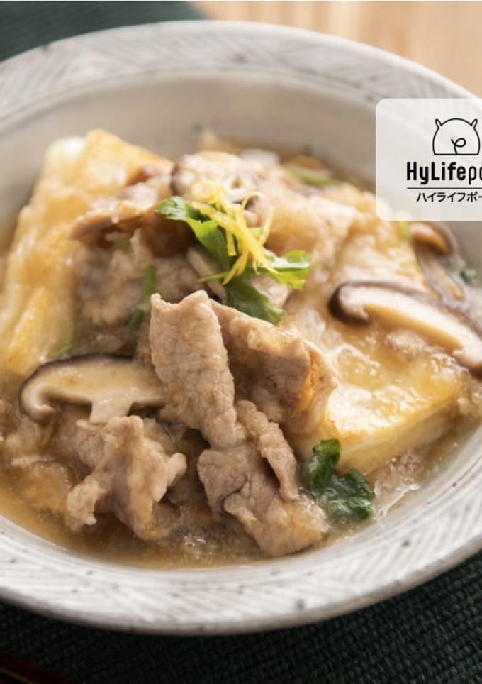 揚げない♪揚げ餅と豚肉のおろし餡かけ-レシピのメイン写真