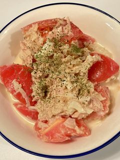 トマトサラダ1 わさび醤油入り-レシピのメイン写真