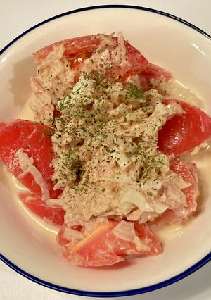 トマトサラダ1 わさび醤油入り-レシピのメイン写真