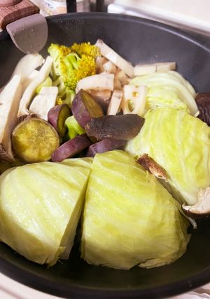 切って蒸すだけ！！秋冬野菜の簡単蒸し野菜-レシピのメイン写真