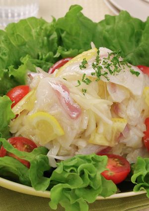 鯛と新たまねぎのレモンマリネ-レシピのメイン写真