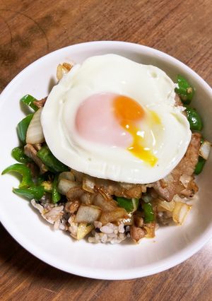簡単豚肉のオイスター炒め丼-レシピのメイン写真