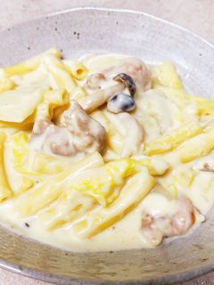鶏もも白菜のクリーム煮☆チーズ・マカロニ-レシピのメイン写真