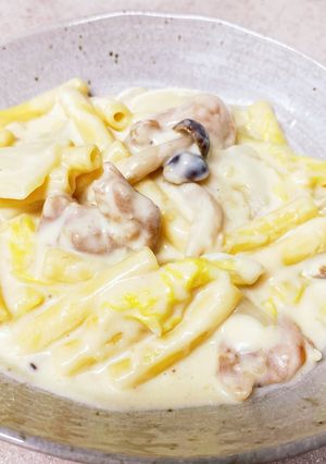 鶏もも白菜のクリーム煮☆チーズ・マカロニ-レシピのメイン写真