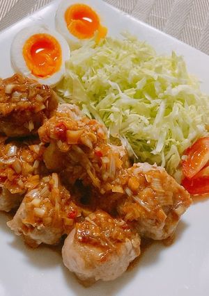 豚こまの甜麺醤&オイスターソースネギダレ-レシピのメイン写真