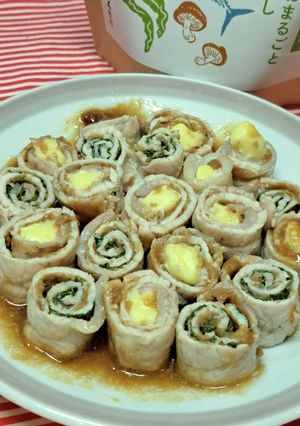 味付けは粉末だしだけ!豚肉ロール-レシピのメイン写真