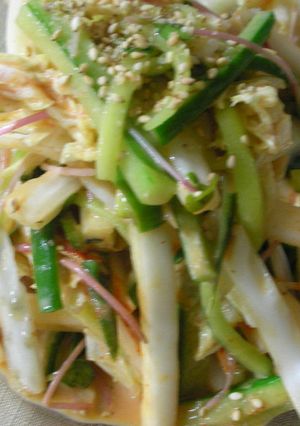 白菜が旨い!千切り野菜コチュジャンサラダ-レシピのメイン写真