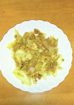 キャベツとツナ缶のカレー粉炒め-レシピのメイン写真