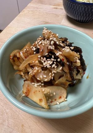 スーパーフード！塩昆布と菊芋のキムチ和え-レシピのメイン写真