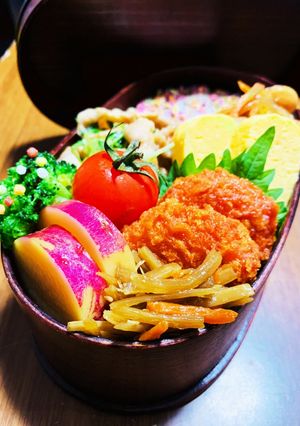 豚肉と豆苗のにんにく炒め弁当♡-レシピのメイン写真