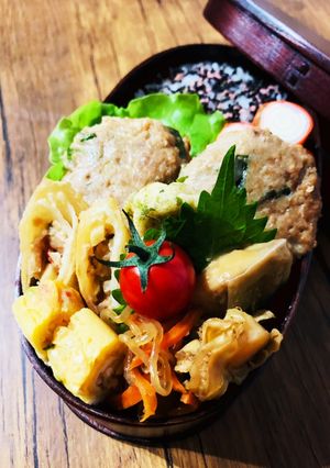 ニラもやし団子弁当♡-レシピのメイン写真