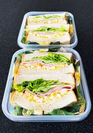 高校生弁当2022 11月12ハムたまご-レシピのメイン写真
