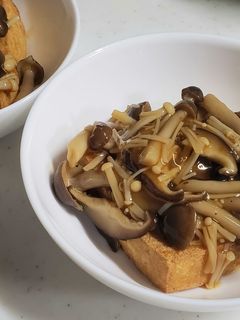厚揚げのたっぷりきのこあんかけ-レシピのメイン写真