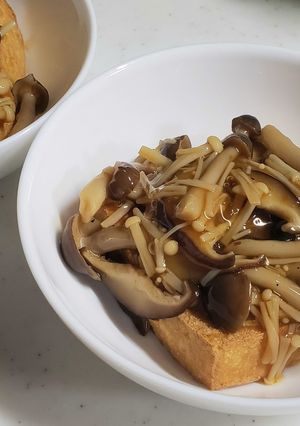 厚揚げのたっぷりきのこあんかけ-レシピのメイン写真