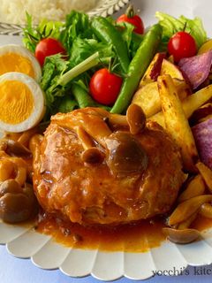 1人肉60g!かさまし満足ハンバーグ-レシピのメイン写真