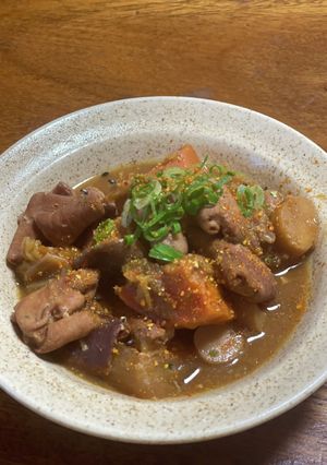 かつおまるごと粉末だしでモツ煮-レシピのメイン写真
