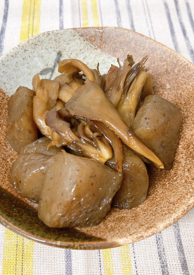 まいたけとこんにゃくの甘辛炒め-レシピのメイン写真