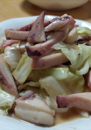 #シンプルな材料イカとキャベツ味噌炒め-レシピのメイン写真