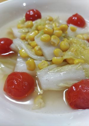 #シンプルな材料白菜とコーンの洋風煮-レシピのメイン写真