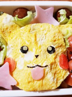 ポケモン ピカチュウ キャラ弁♪-レシピのメイン写真