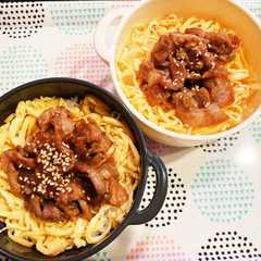 รูปของ 簡単　焼肉卵丼♡弁当