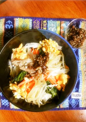 コチュジャンなし de 焼肉ビビンバ風♪-レシピのメイン写真