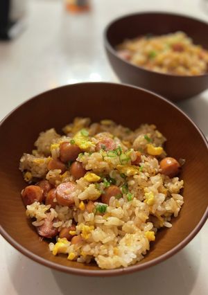ウインナーと卵のチャーハン-レシピのメイン写真