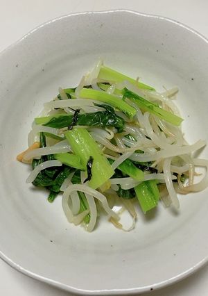 子供も大好き♪お茶漬けで小松菜のナムル-レシピのメイン写真